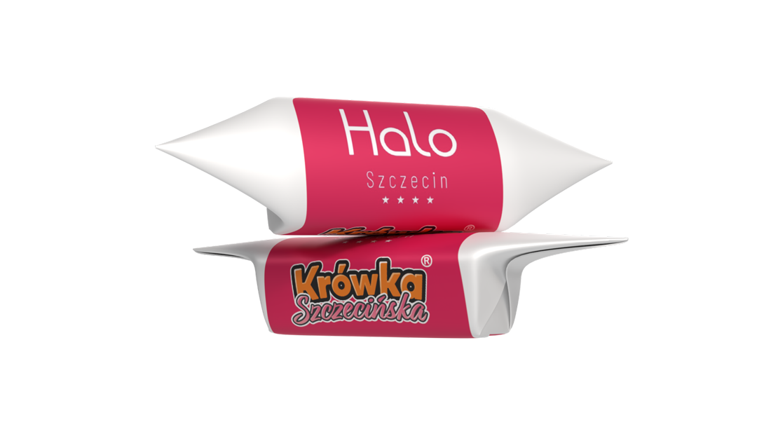 Krówki z logo dla hotelu Halo — słodki upominek dla gości hotelowych