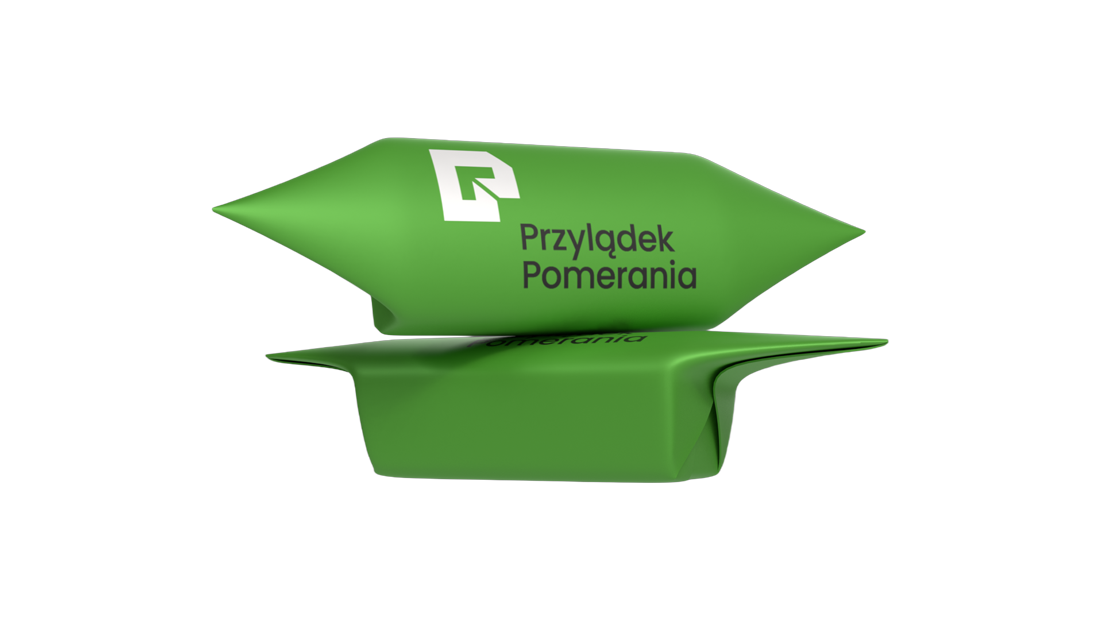 Krówki z logo firmy dla terminalu Przylądek Pomerania — krówki reklamowe